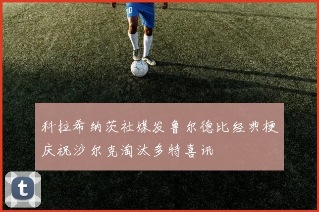 科拉希纳茨社媒发鲁尔德比经典梗庆祝沙尔克淘汰多特喜讯